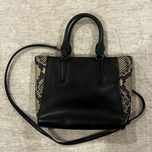 CROSBY CARRYALL 24 IN COLORBLOCK EXOTIC EMBOSSED LEATHER (COACH F55297) - Picture 5 of 7